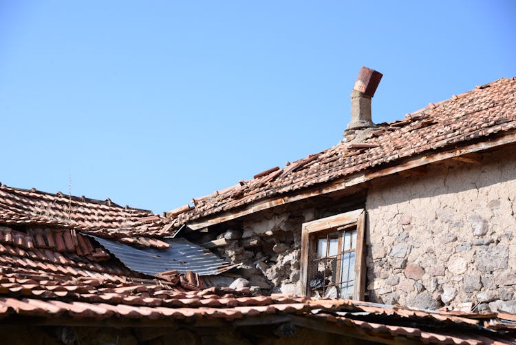 Rooftop Of An Old House