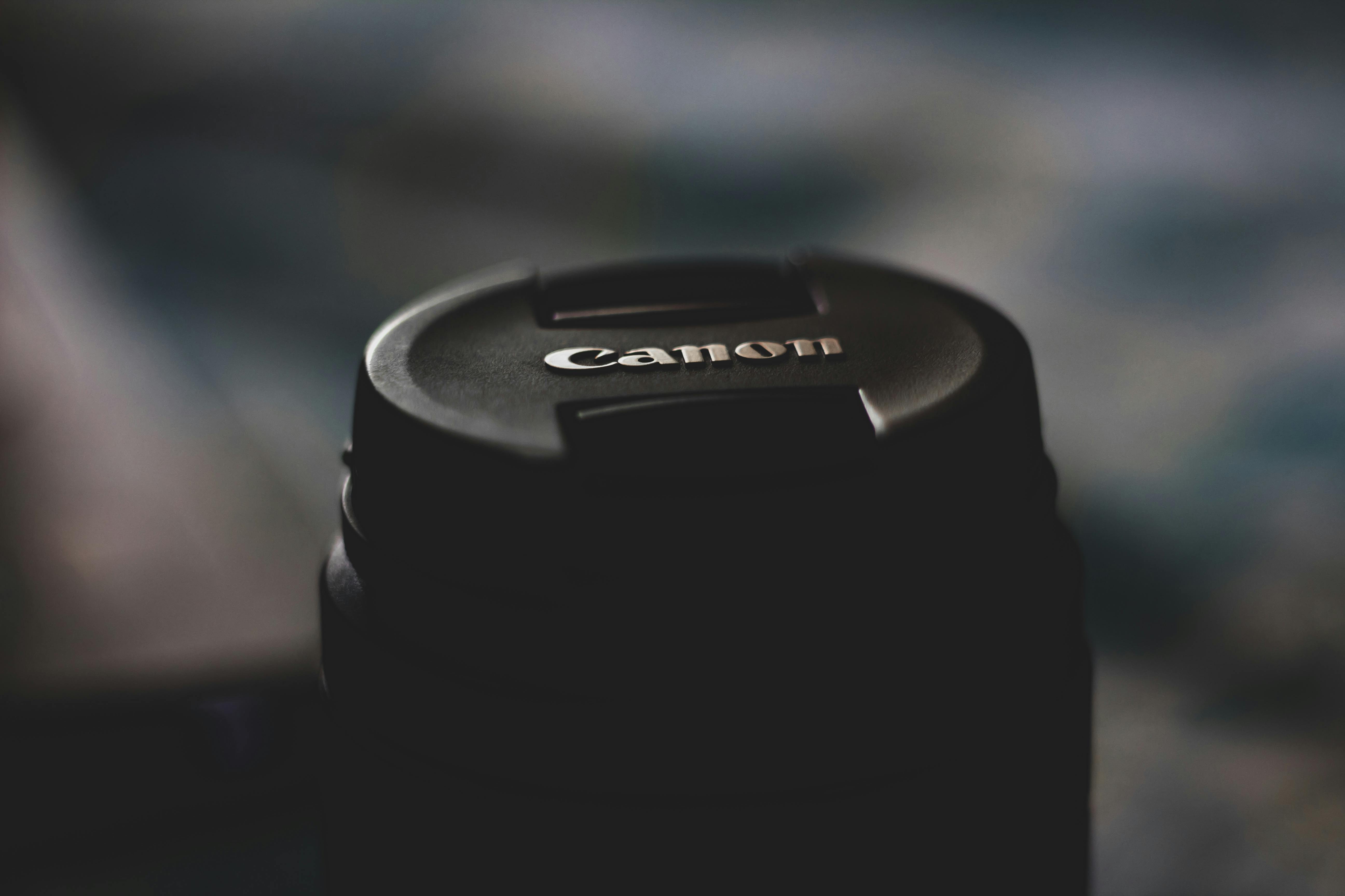 black canon camera lens