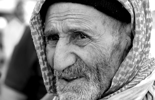 Free An Elderly Man with Scarf Stock Photo