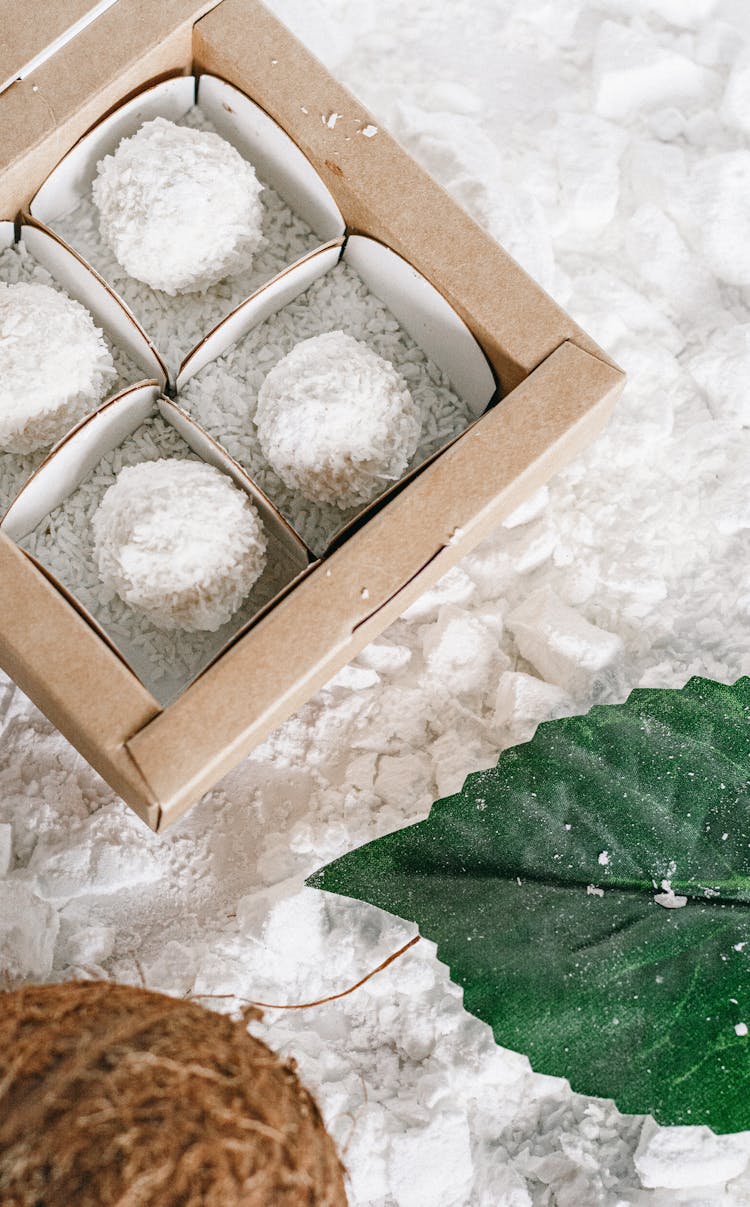 Balls With Coconut In A Box