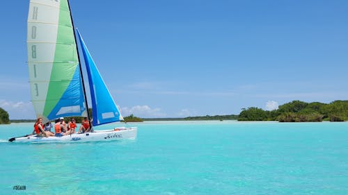 Free stock photo of clear water, people, sail