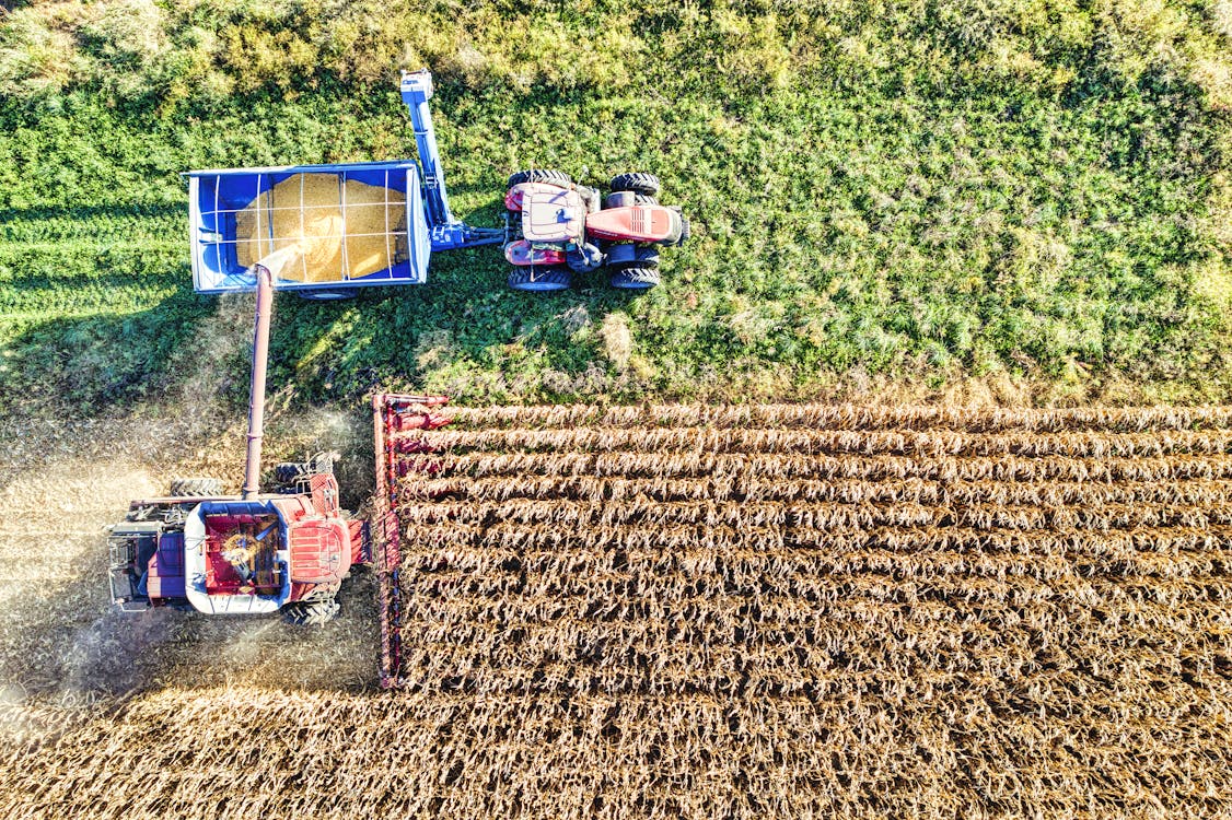 Ingyenes stockfotó aratás, drónfelvétel, farm témában