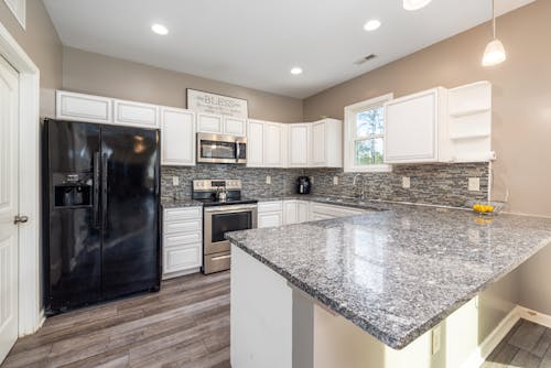 Black and Gray Granite Counter Top