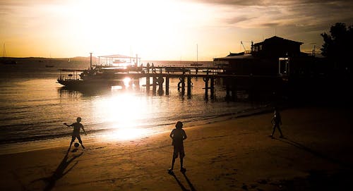 Free stock photo of beach, beach soccer, evening sun