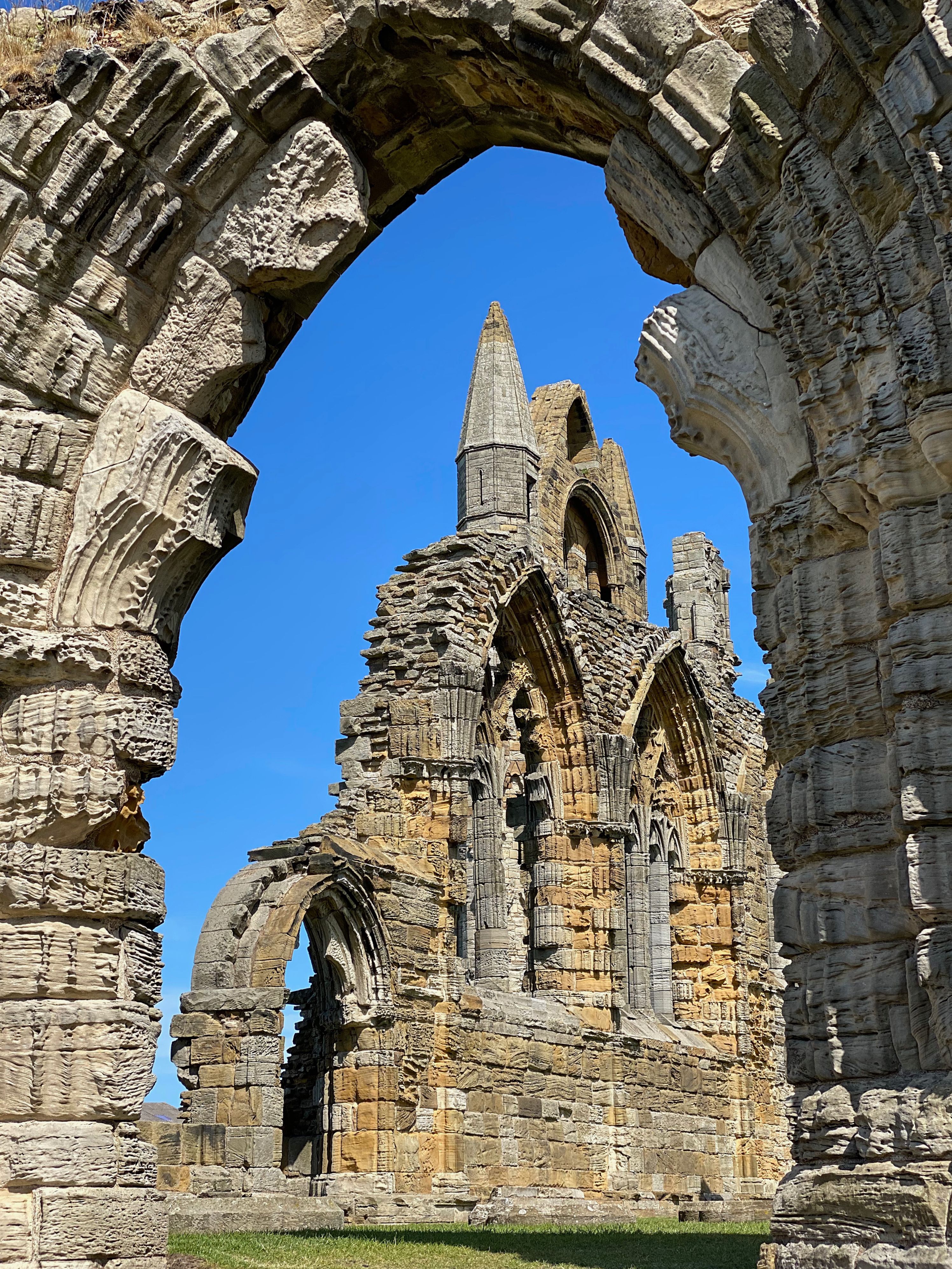 Whitby Abbey with Concrete Block Walls · Free Stock Photo