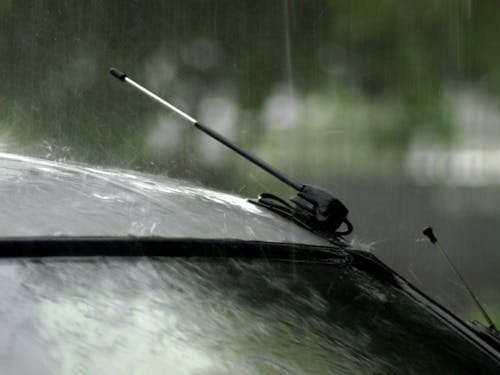 アンテナ, 大雨, 車の無料の写真素材