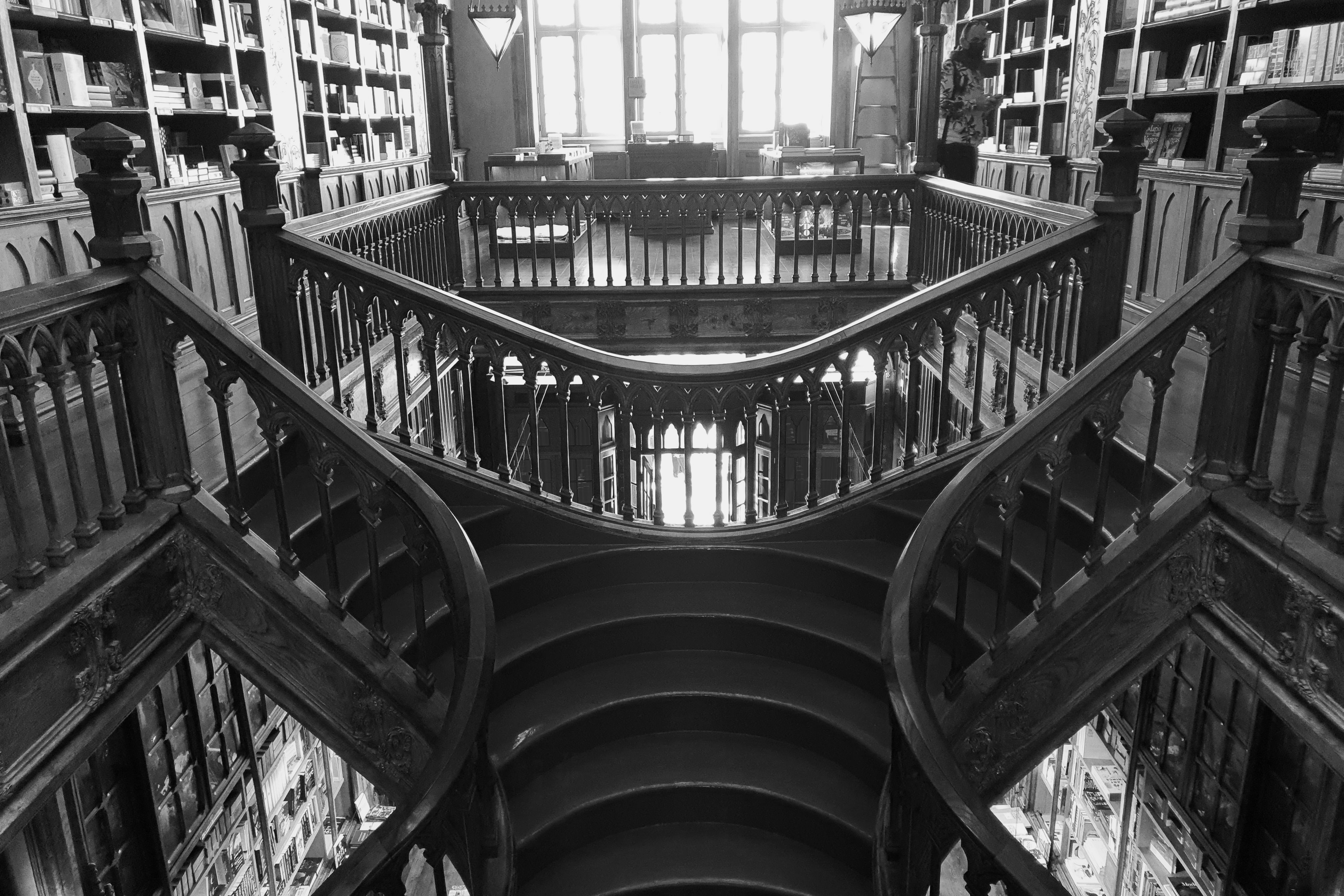 Interior of the beautiful Cărturești Carusel bookstore in Bucharest, Romania