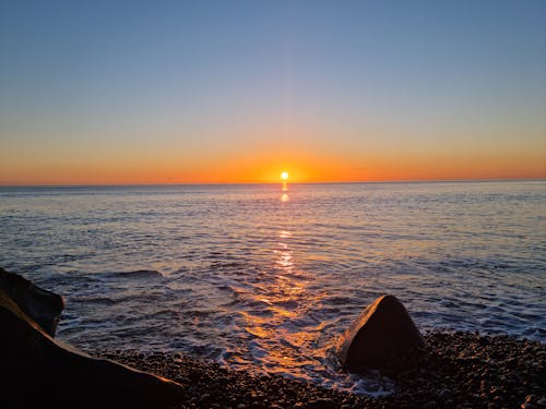 Free stock photo of sunset