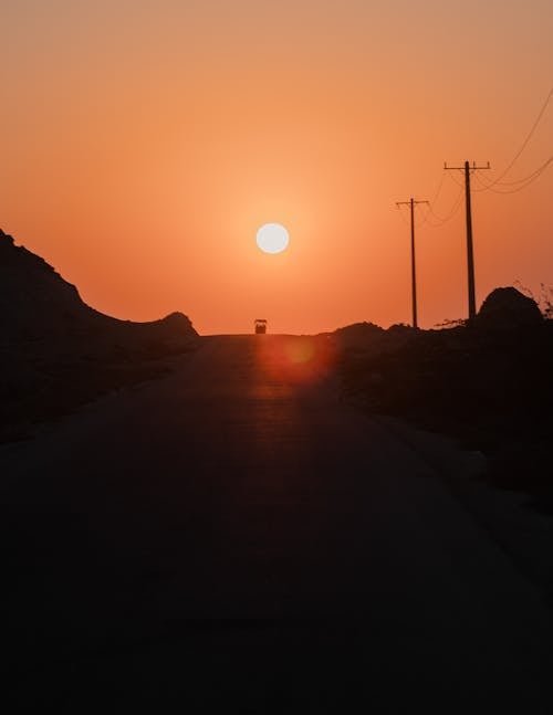 Sunset in Sky over Desert
