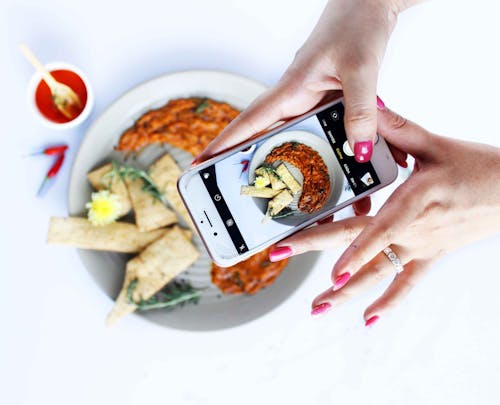 Free Person Taking Photo of Food in Close Up Photography Stock Photo