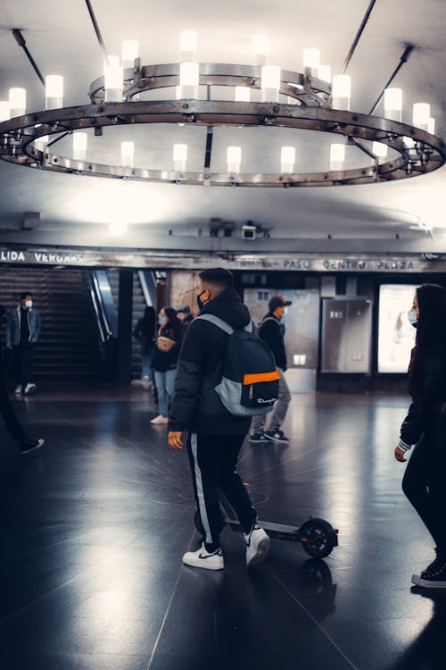 Commuter Walking in a Train Station