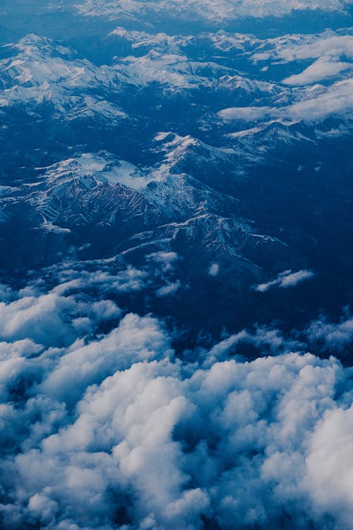 Aerial View of Mountain Ranges