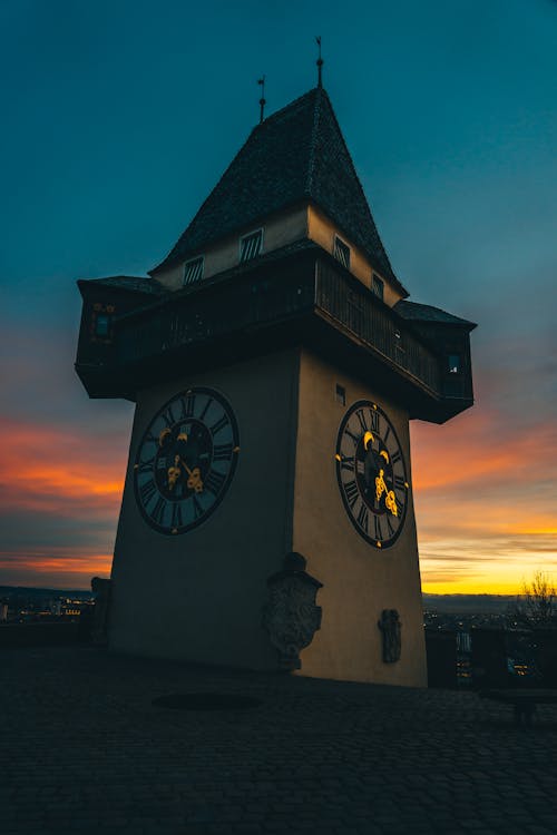 Clock Tower during Sunset