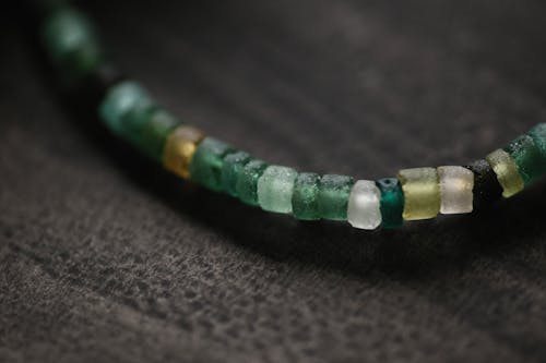 Free A String of Green Beads Stock Photo