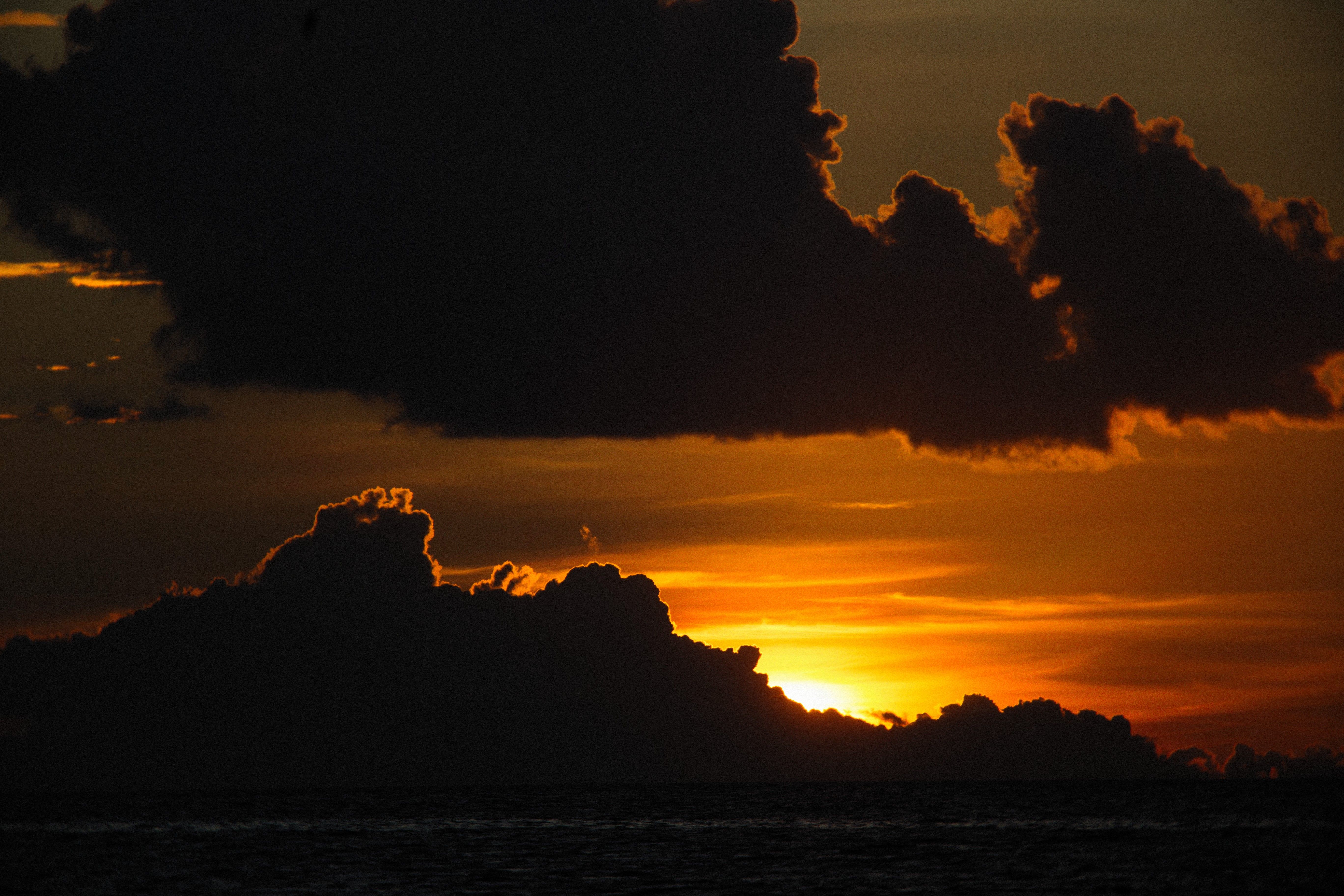 Silhouette of Clouds during Sunset · Free Stock Photo