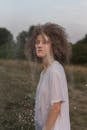 Photograph of Woman with Kinky Hair with Flour Stains