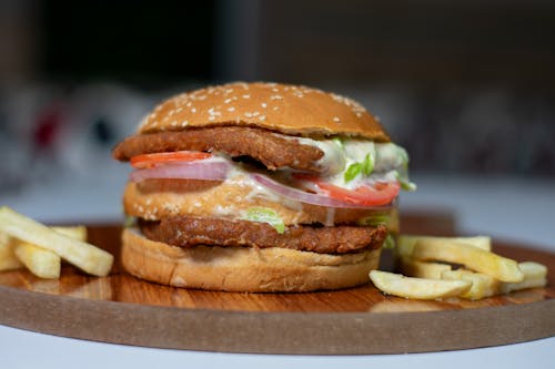 Ingyenes stockfotó burger, csendélet, dupla pogácsa témában Stockfotó