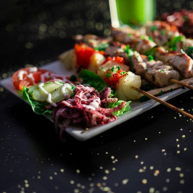 Casual Chicken and Green Bean Skewers