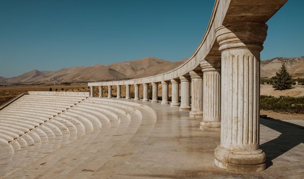 Brown Concrete Pillars Under Blue Sky