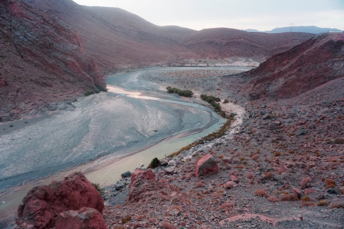 Free Birds Eye View of the Ziz River Stock Photo