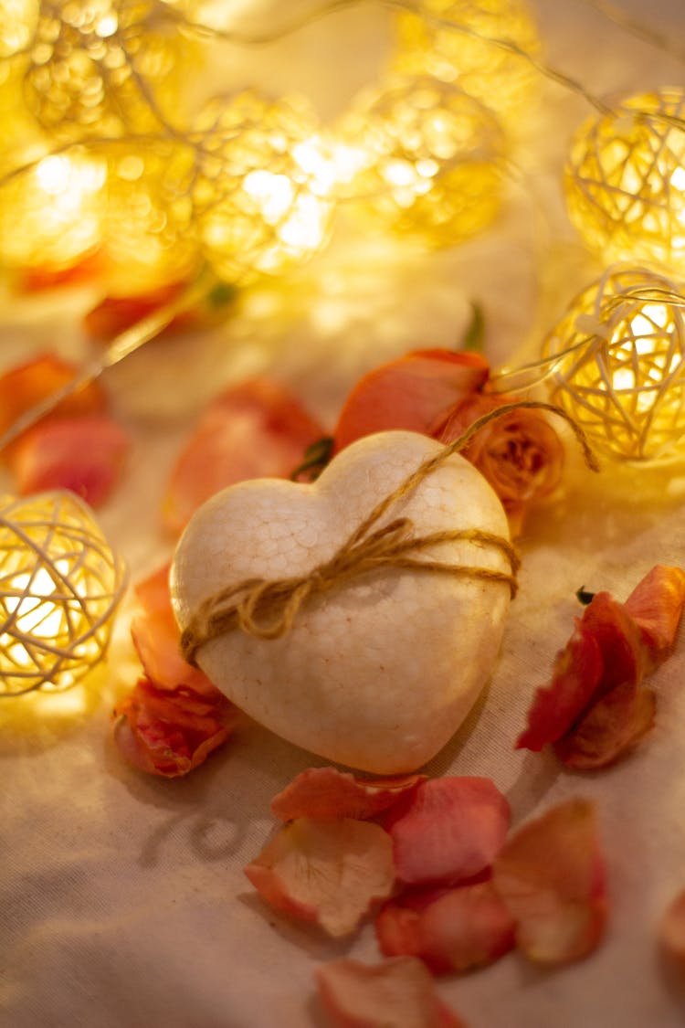 Stone Heart Wrapped In String