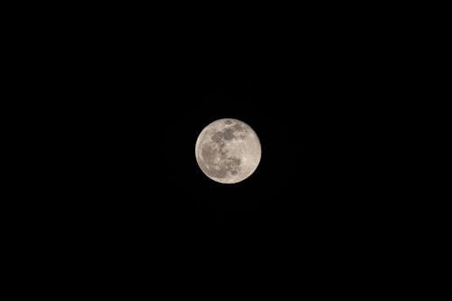 Full Moon on Dark Sky 