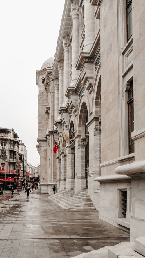 Free Explore the grandeur of Ottoman architecture with this stunning street view in Istanbul. Stock Photo