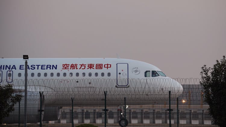 An Airplane On A Ramp