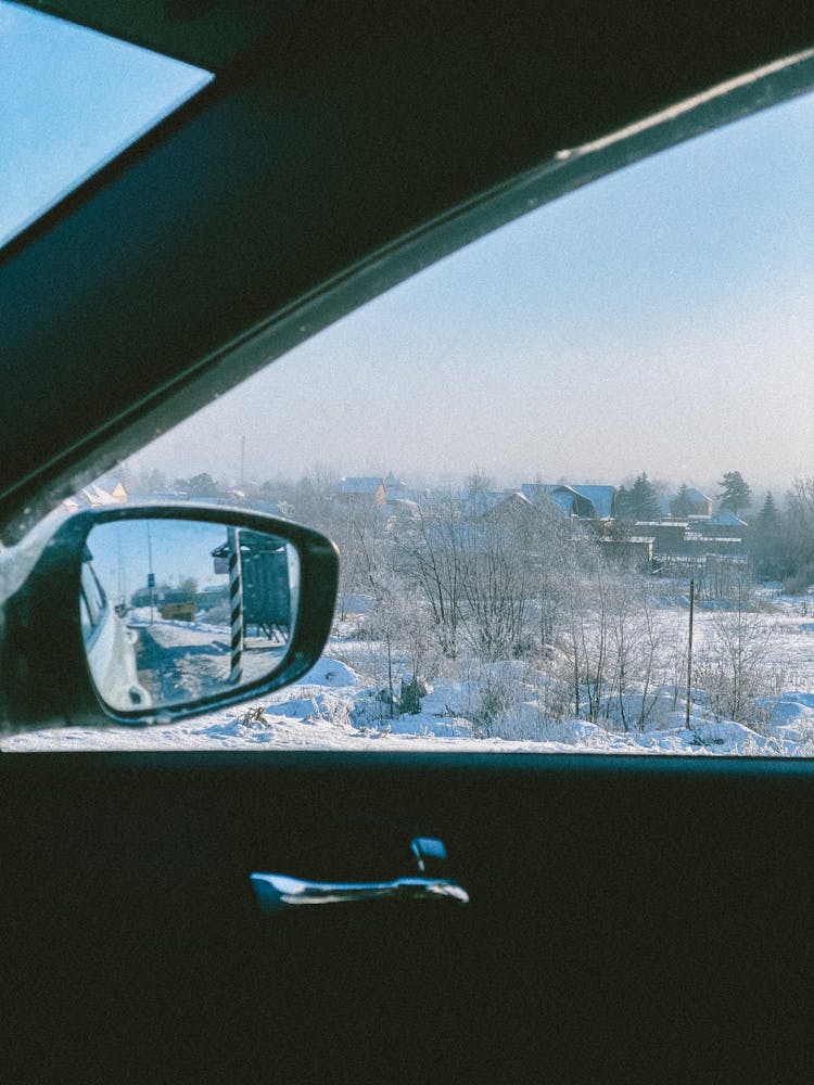 Car In Snowy Winter