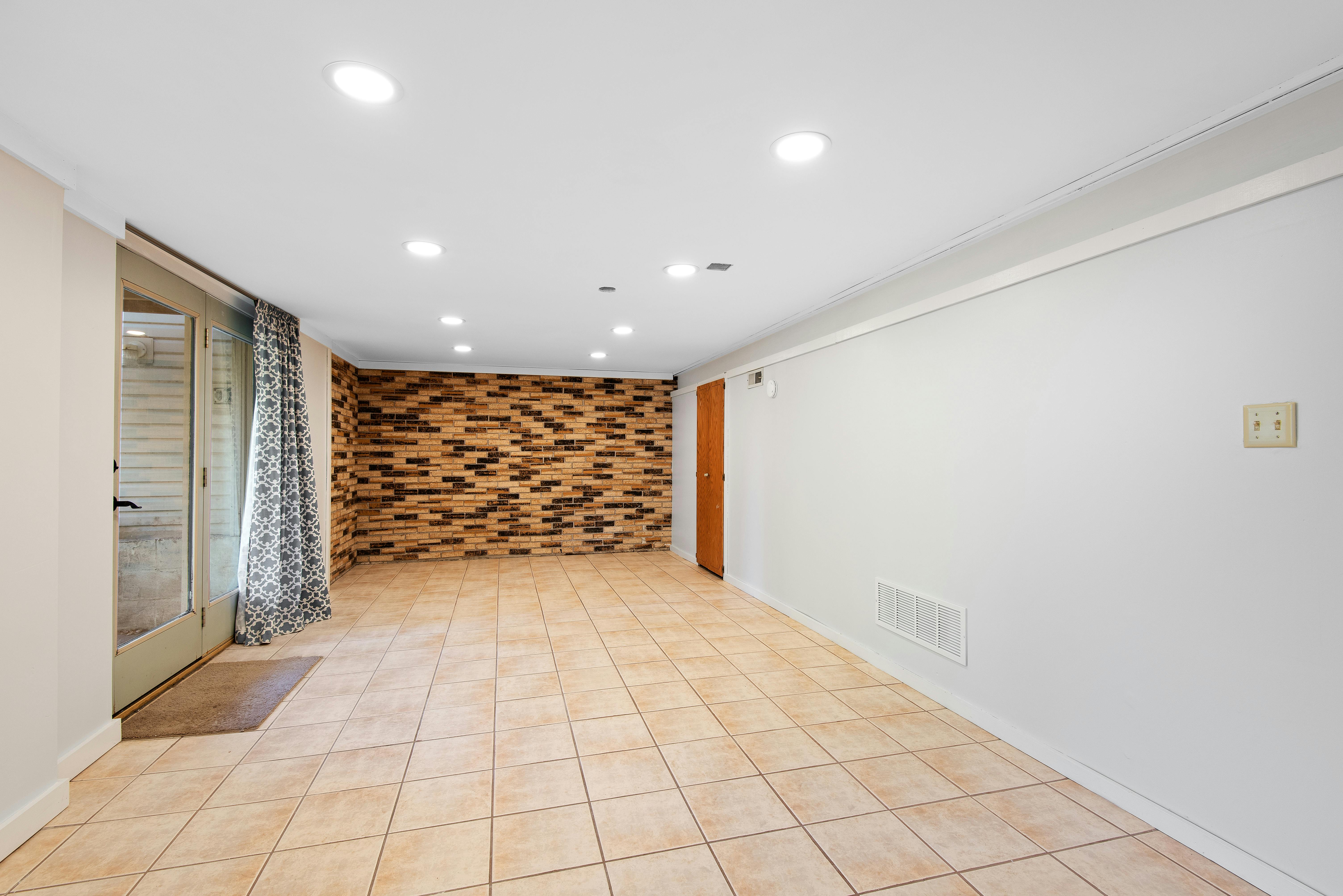 clean, dry, repaired basement in a Baltimore home - crack injection repair