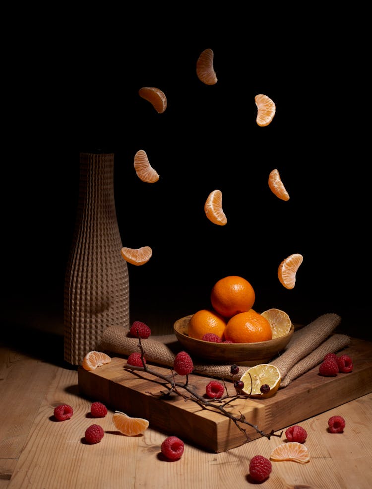 Floating Slices Of An Orange