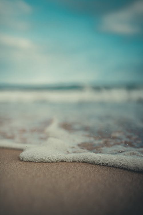 Foto stok gratis fokus selektif, gelombang, pasir