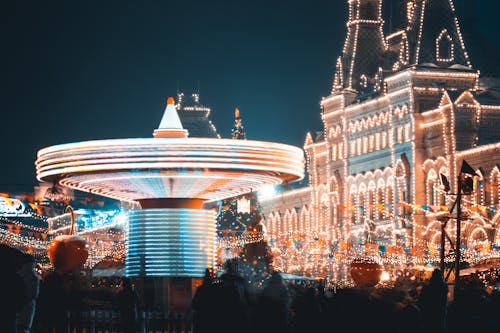 Základová fotografie zdarma na téma dlouhá expozice, osvětlený, pouť