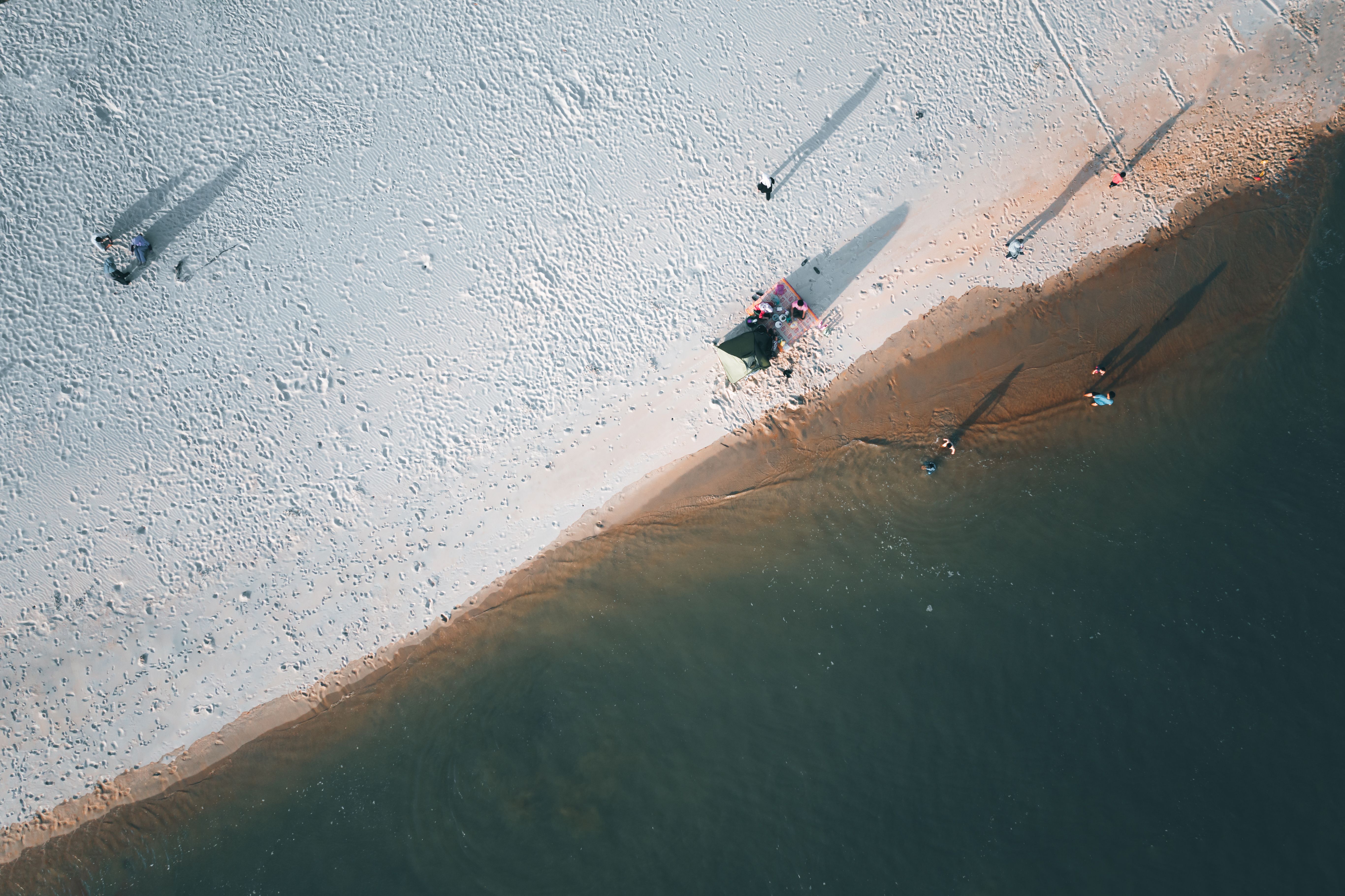 Aerial drone photo of a Florida beach and coastline