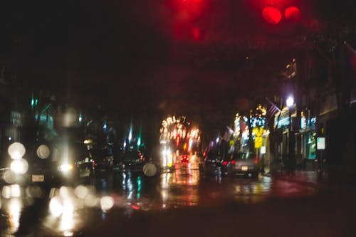 Free stock photo of blurry, city, dark