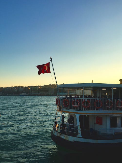 Turkish Flag on a Boat