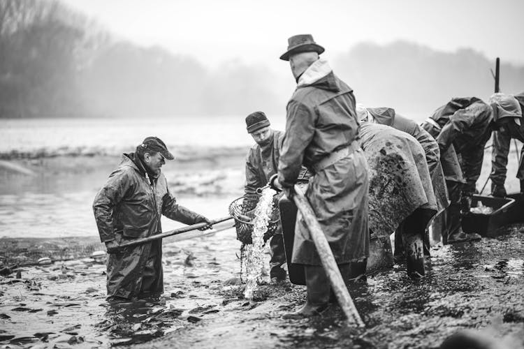 People Fishing On The Lake