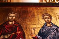 An Artistic Painting of Saints