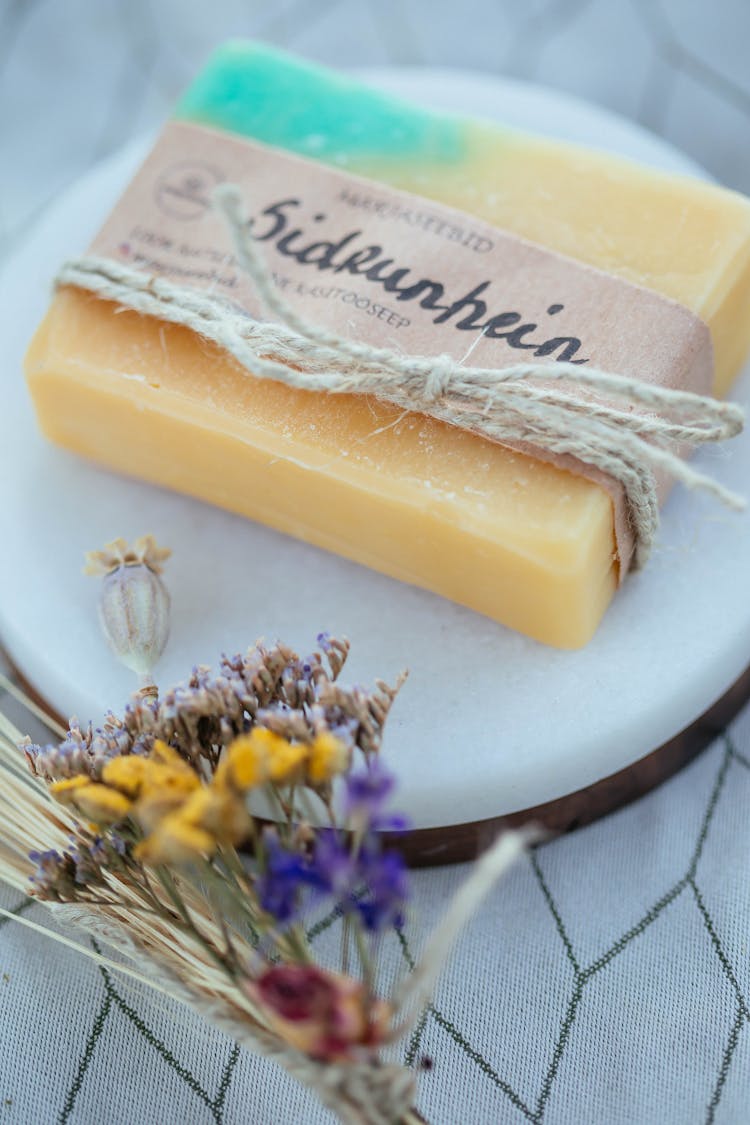 Close-Up Shot Of An Organic Bar Soap