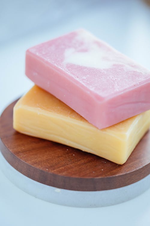 Close-up View of Bars of Soap