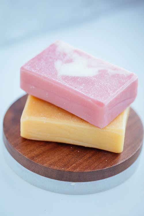 Close-up View of Bars of Soap