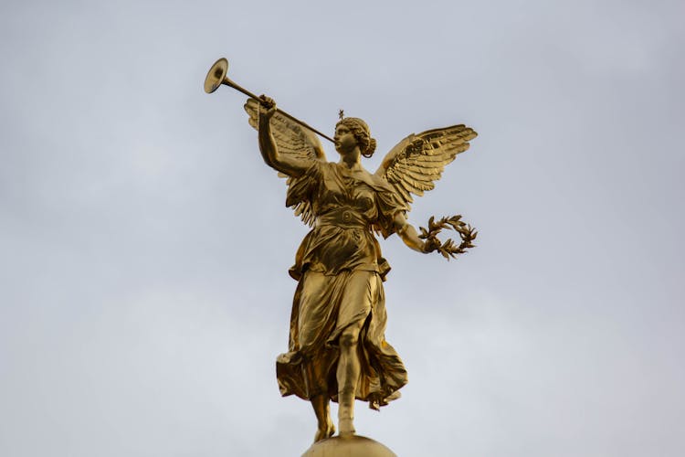 A Gold Angel Statue