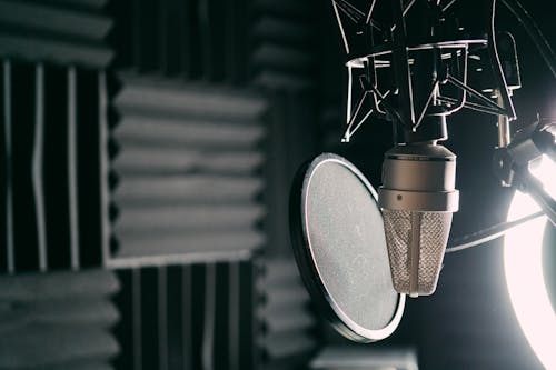 Free Gray and Black Condenser Microphone Stock Photo