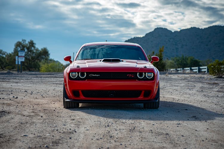 Red Dodge Challenger 