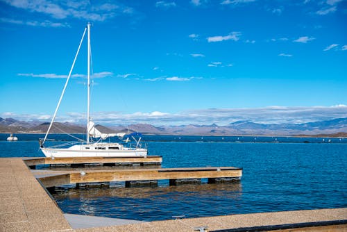 A Yacht Docked on a Marina