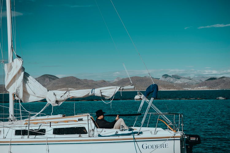 Man Lying Down On Yacht