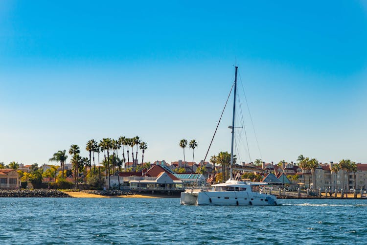 Yacht Near The Coast 