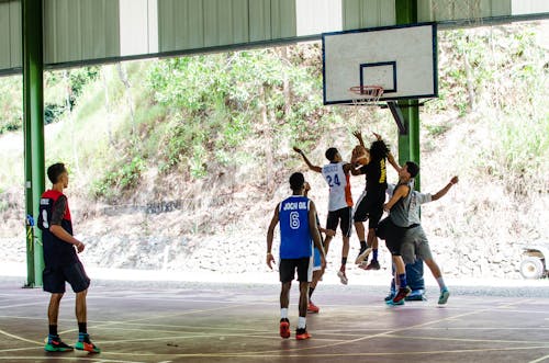 Free People Playing Basketball Stock Photo