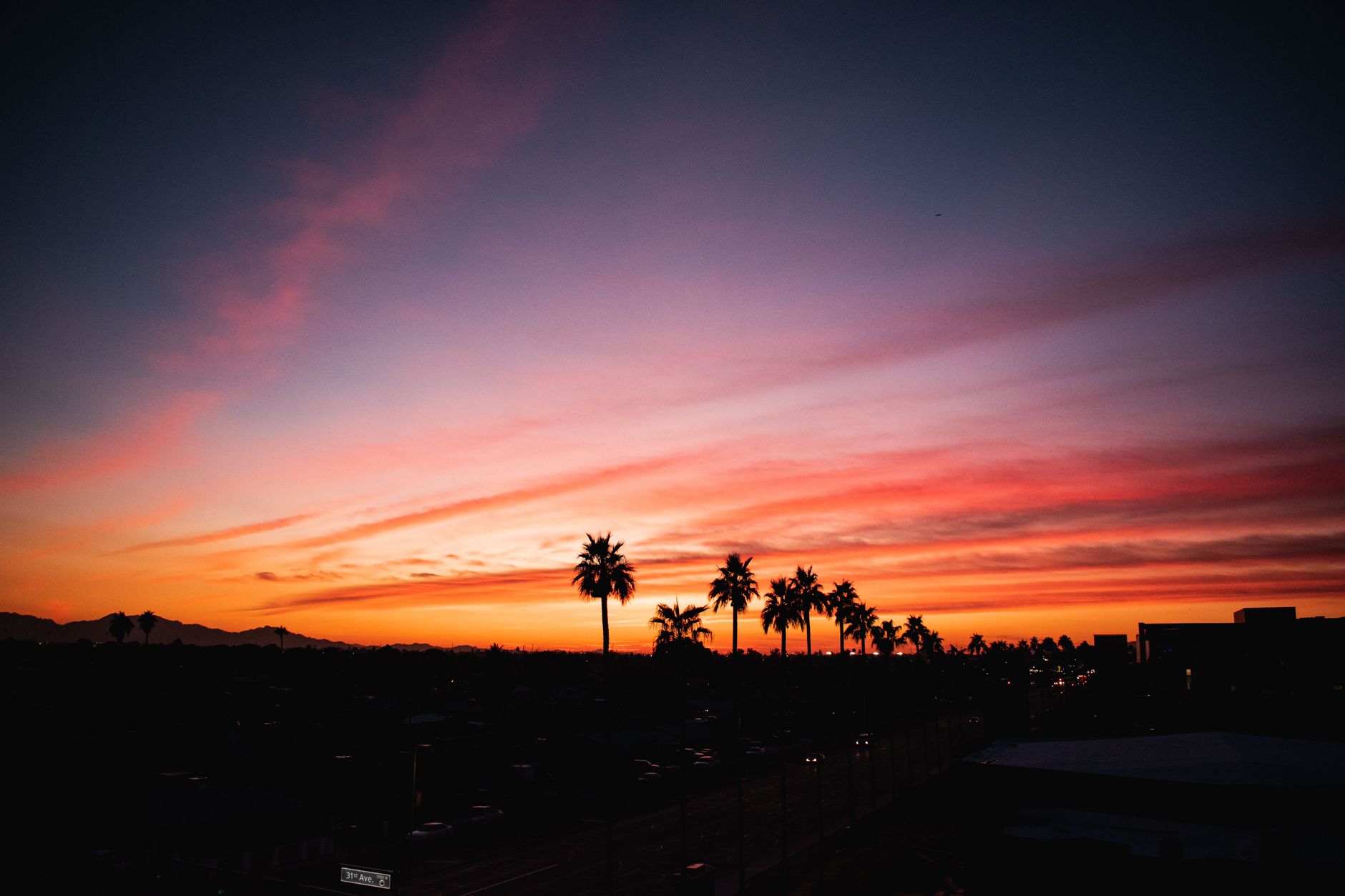 Phoenix desert skyline at dusk