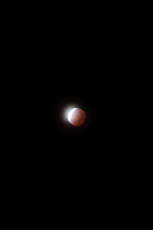 Moon Eclipse in Black Background